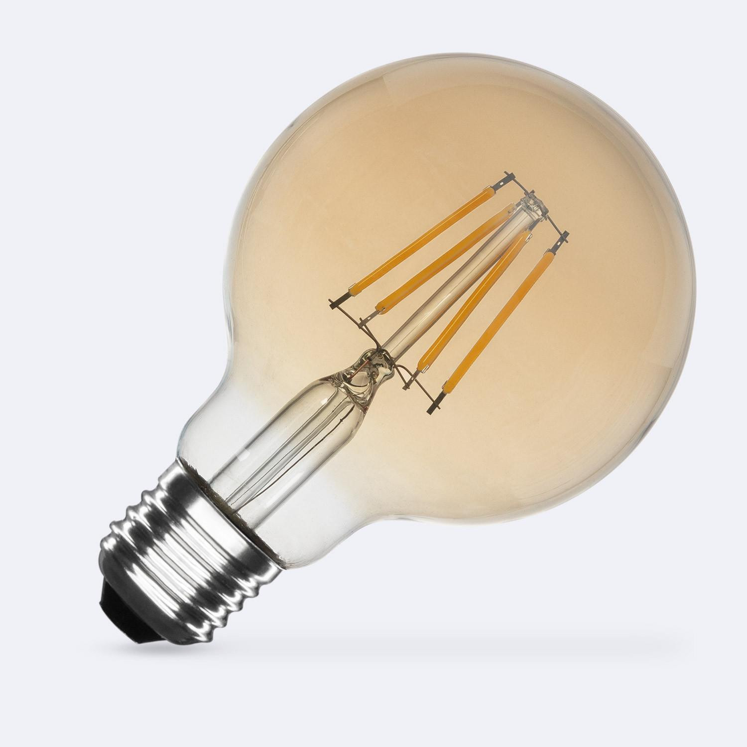Ampoule LED Filament E27 6W 540lm G80 Gold No Flicker Blanc chaud 2200K