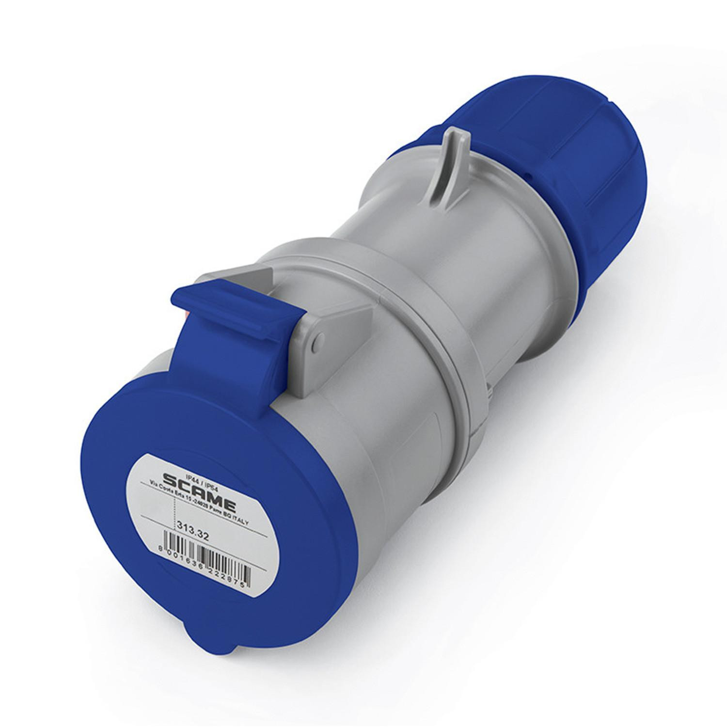 Fiche Industrielle 32A IP54 Optima SCAME 2P + TT