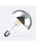 Ampoule Filament LED E27 8W 800 lm G125 Chrome Reflect