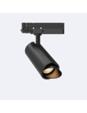 Spot LED sur Rail Triphasé 40W Dimmable Fasano Biseau Noir