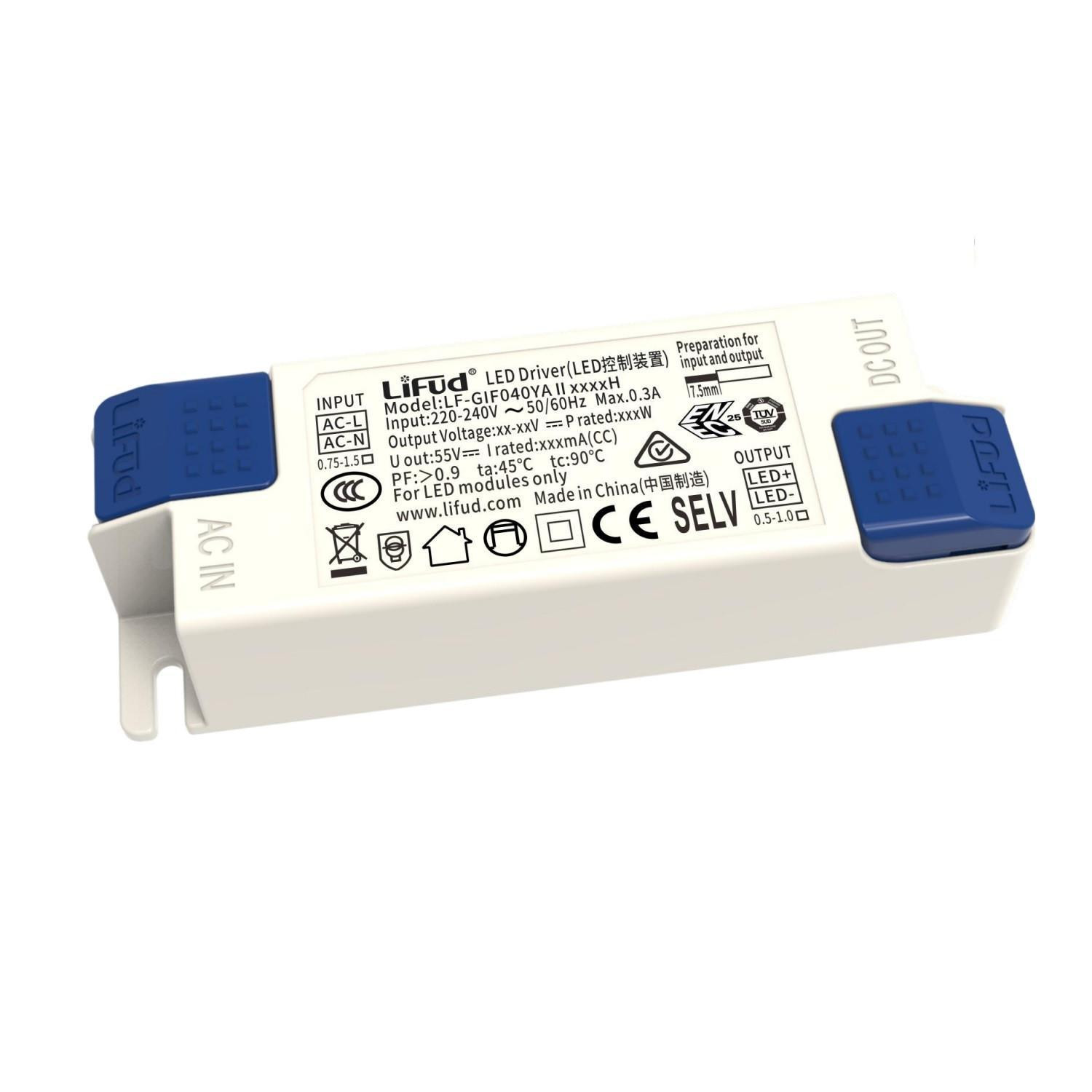 Driver LIFUD 220-240V No Flicker Sortie 33-40V 1000mA 40W LF-GIF040YA II 1000H 40W