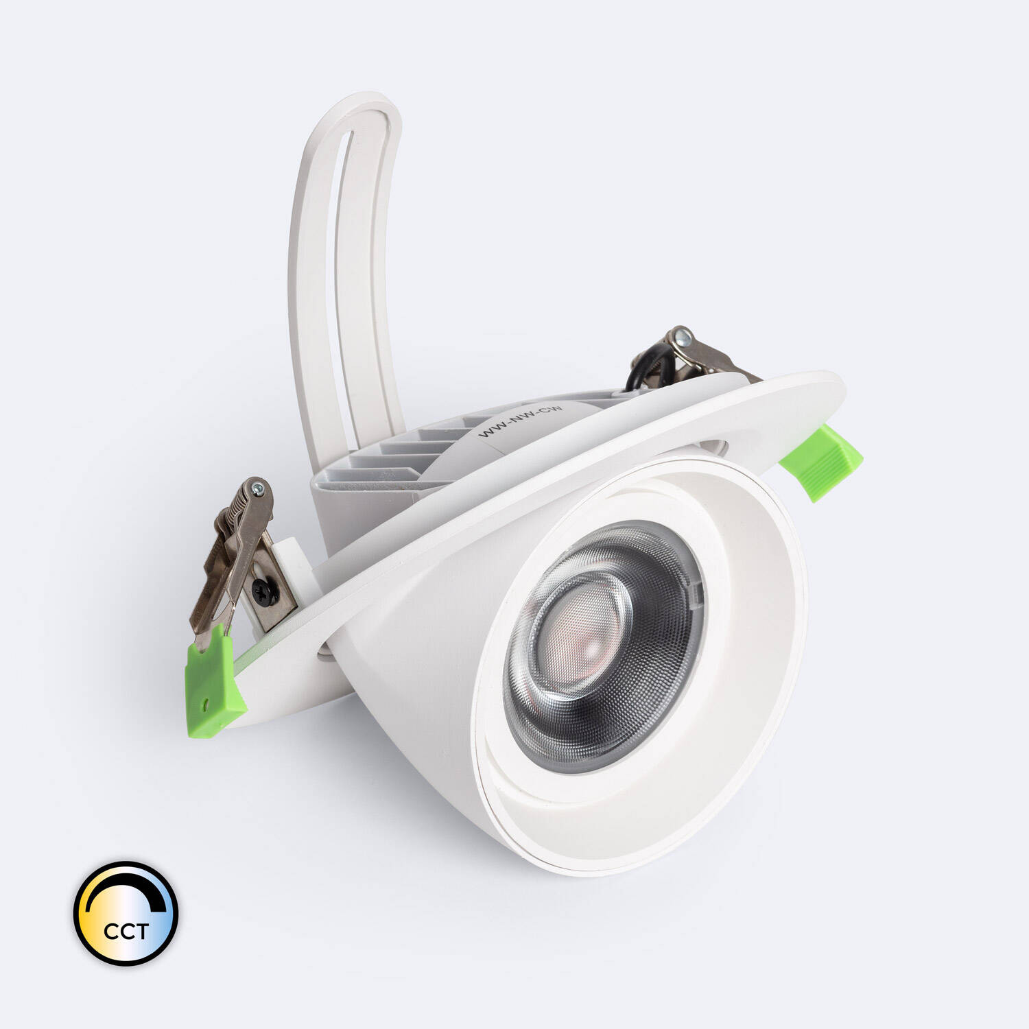Downlight LED 38W Rond Orientable OSRAM CCT 120 lm/W LIFUD Coupe Ø 170mm No Flicker Sélectionnable v27215