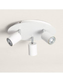 Plafonnier Rond Orientable Métal 3 Spots Whitstable