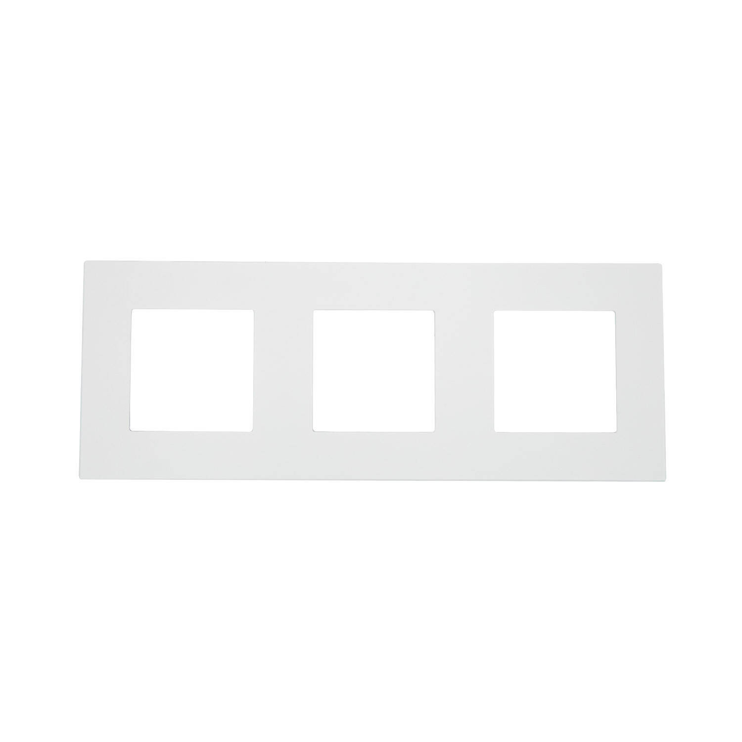 Cadre PC 3 Emplacements Modern Blanc pour interrupteur tactile moderne