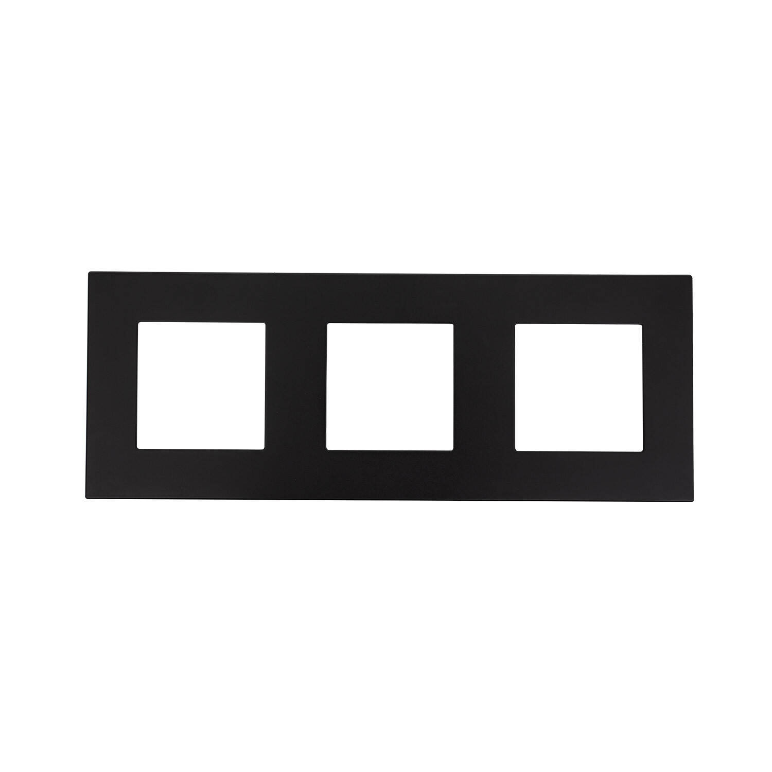 Cadre PC 3 Emplacements Modern Noir pour interrupteur tactile moderne