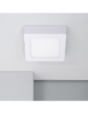 Plafonnier LED  6W Carré Aluminium 105x105 mm Slim CCT Sélectionnable Galán SwitchDimm