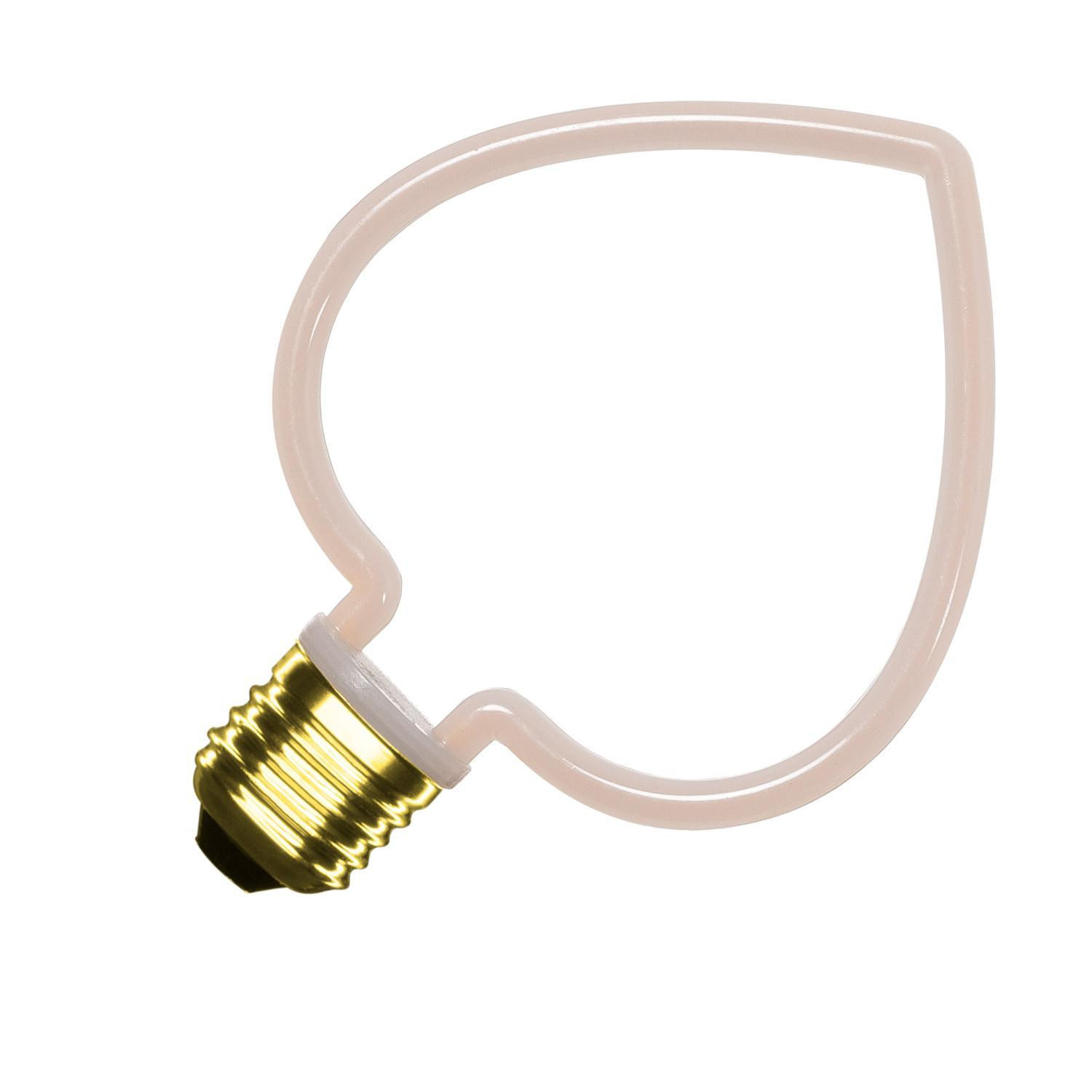 Ampoule LED Filament E27 4W 400lm Néon Heart No Flicker Blanc chaud 2200K