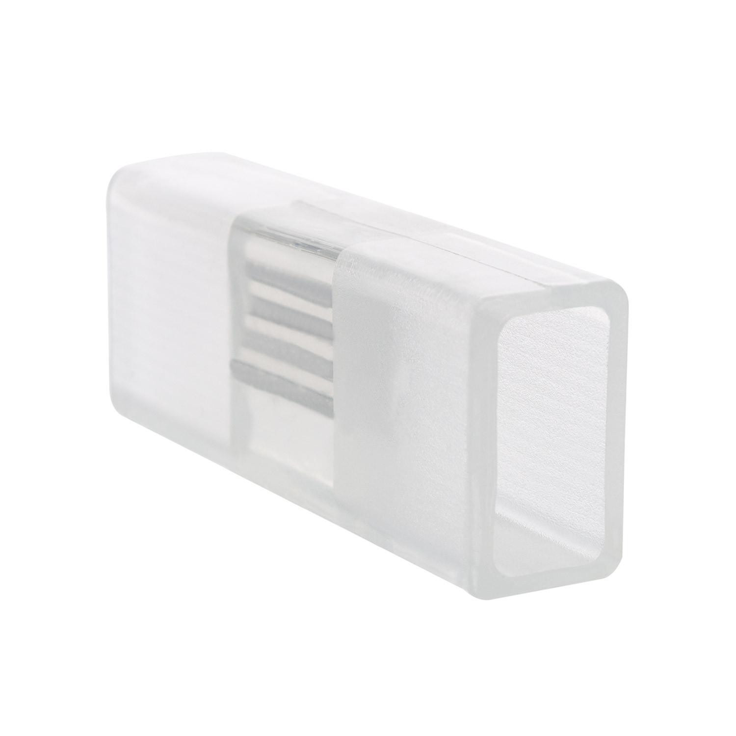 Connecteur pour Gaine Néon LED 11W/m RGB 220V AC 60LED/m Semi-circulaire 180° IP67 Coupe Tous les 100cm Blanc