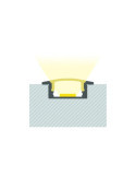 Profilé Aluminium Encastrable avec Capot Continu pour Ruban LED jusqu'à 12mm