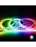 Ruban LED RGBWW 24V DC 60LED/m 5m IP20 Largeur 12mm coupe tous les 10 cms
