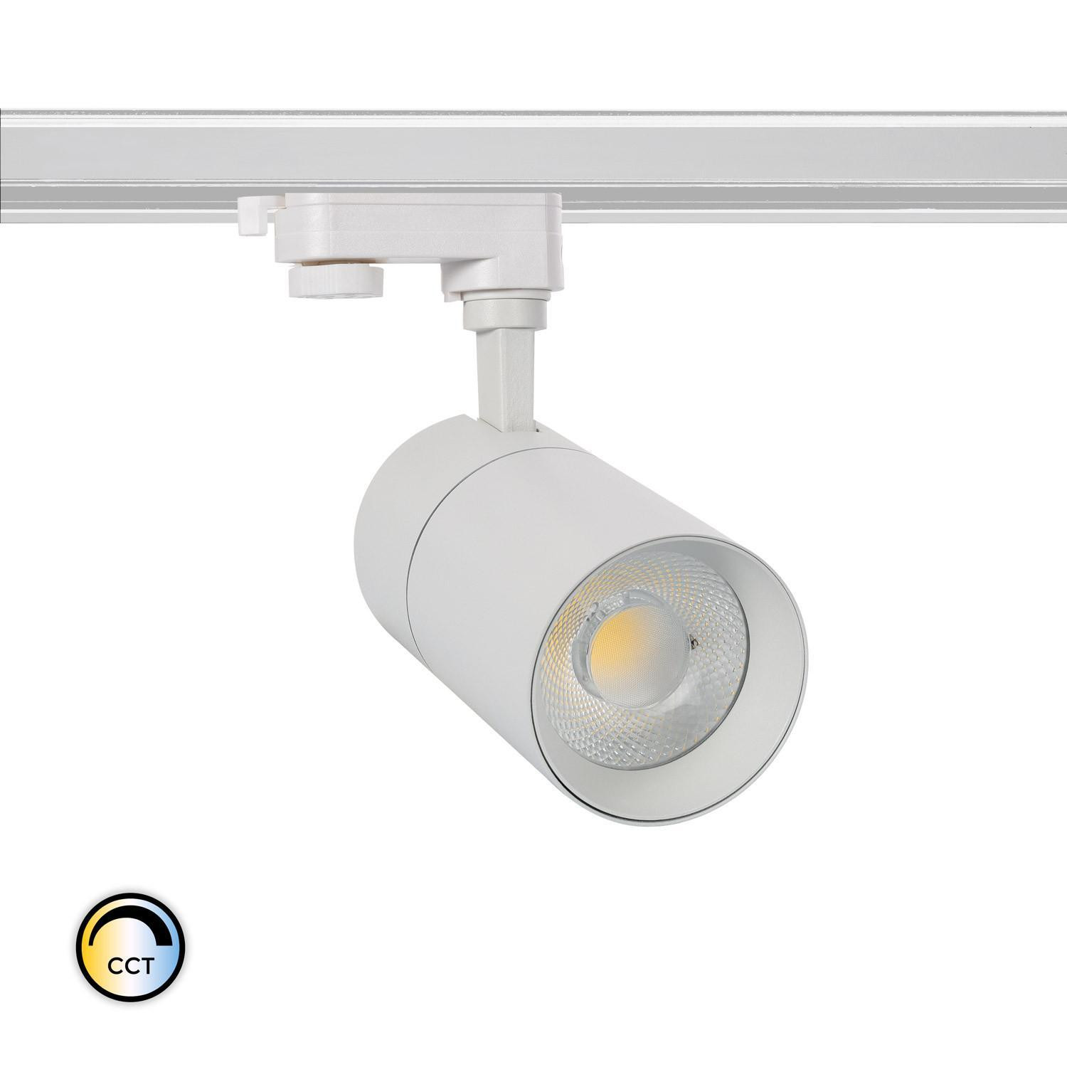 Spot LED sur Rail Triphasé 30W Dimmable Mallet CCT Blanc