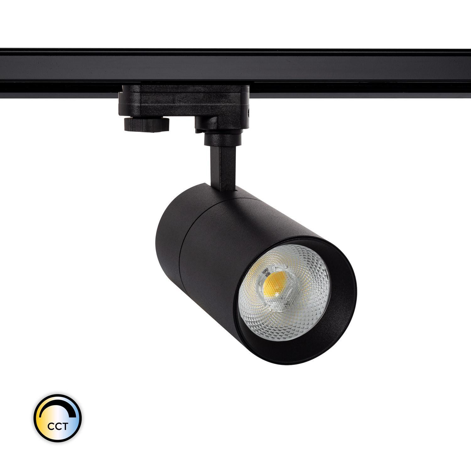 Spot LED sur Rail Triphasé 30W Dimmable Mallet CCT Noir