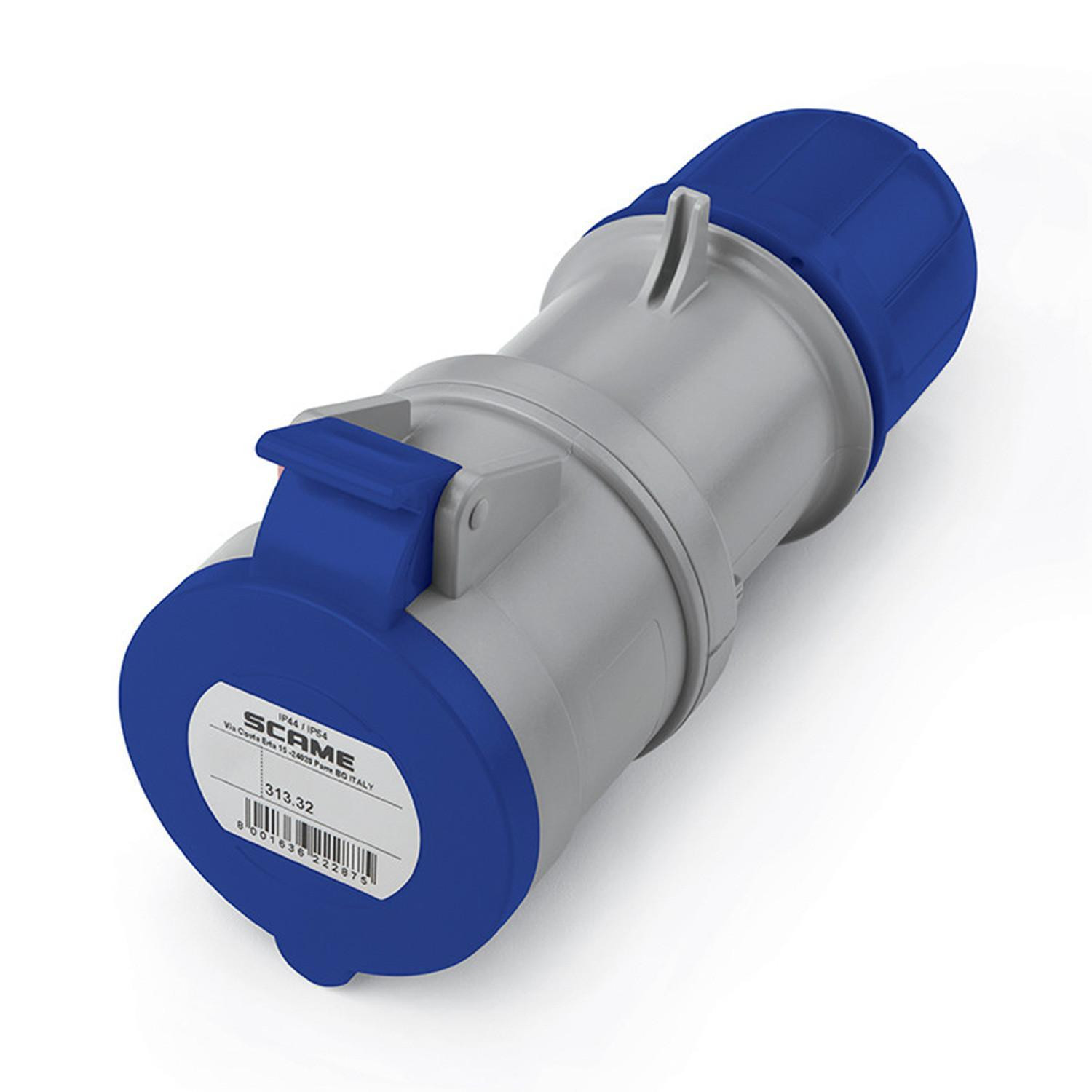 Fiche Industrielle 16A IP54 Optima SCAME 2P + TT