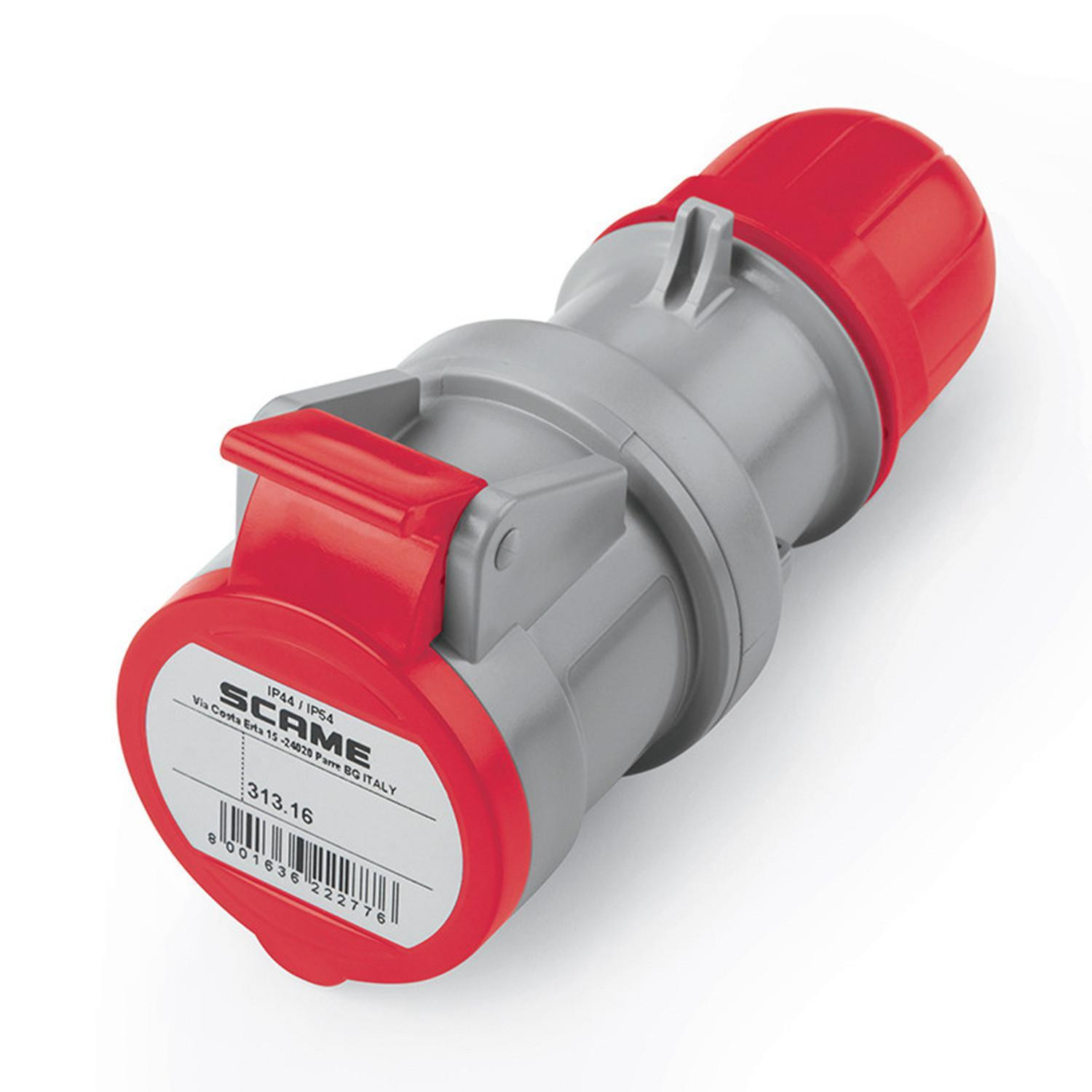 Fiche Industrielle 16A IP54 Optima SCAME 3P + N + TT