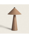 Lampe à Poser LED 3W Portable Cuir et Métal avec Batterie USB Rechargeable Nhalma