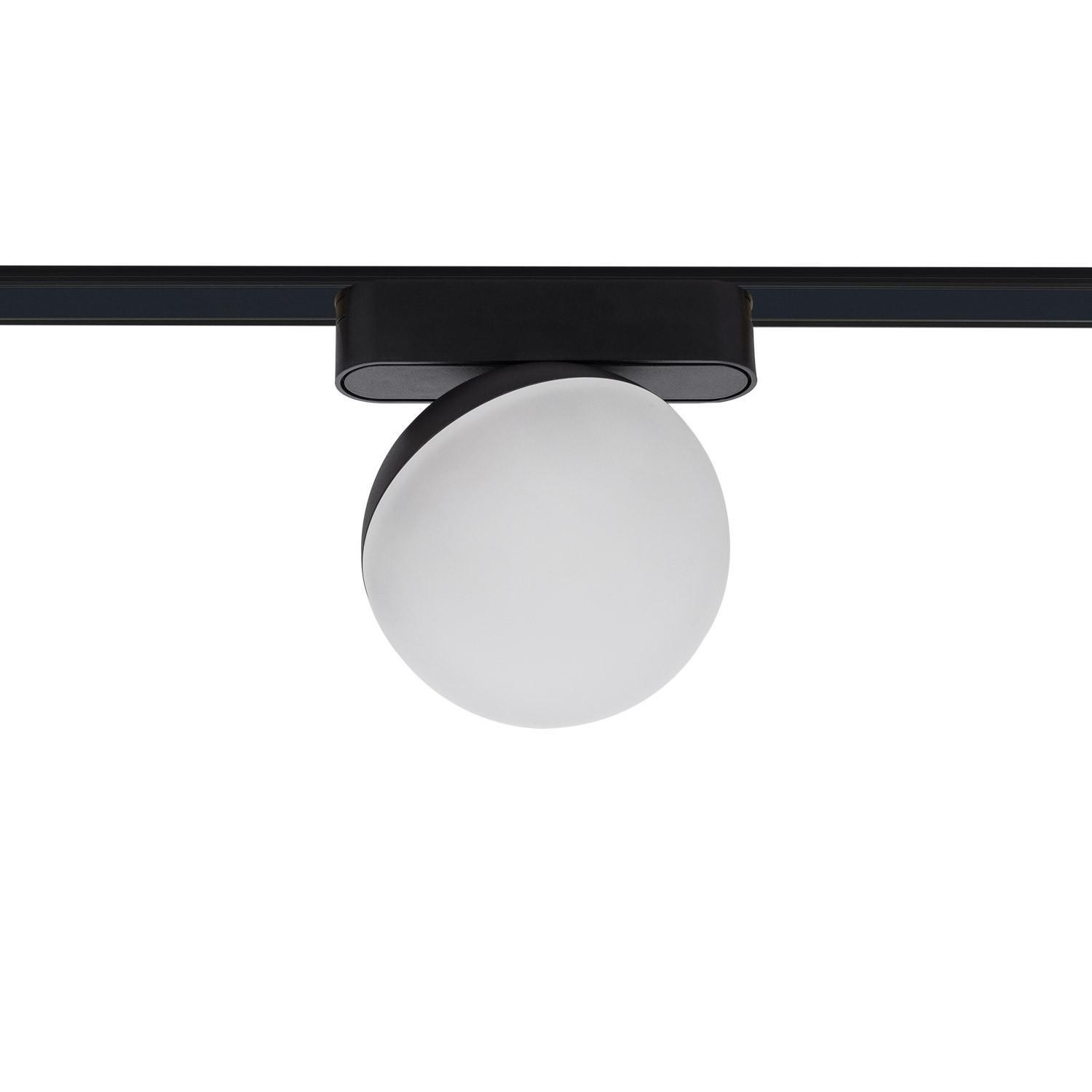 Spot LED sur Rail Magnétique 25mm Extra-Plat 10W 48V Ø100mm Noir Blanc chaud 2700K