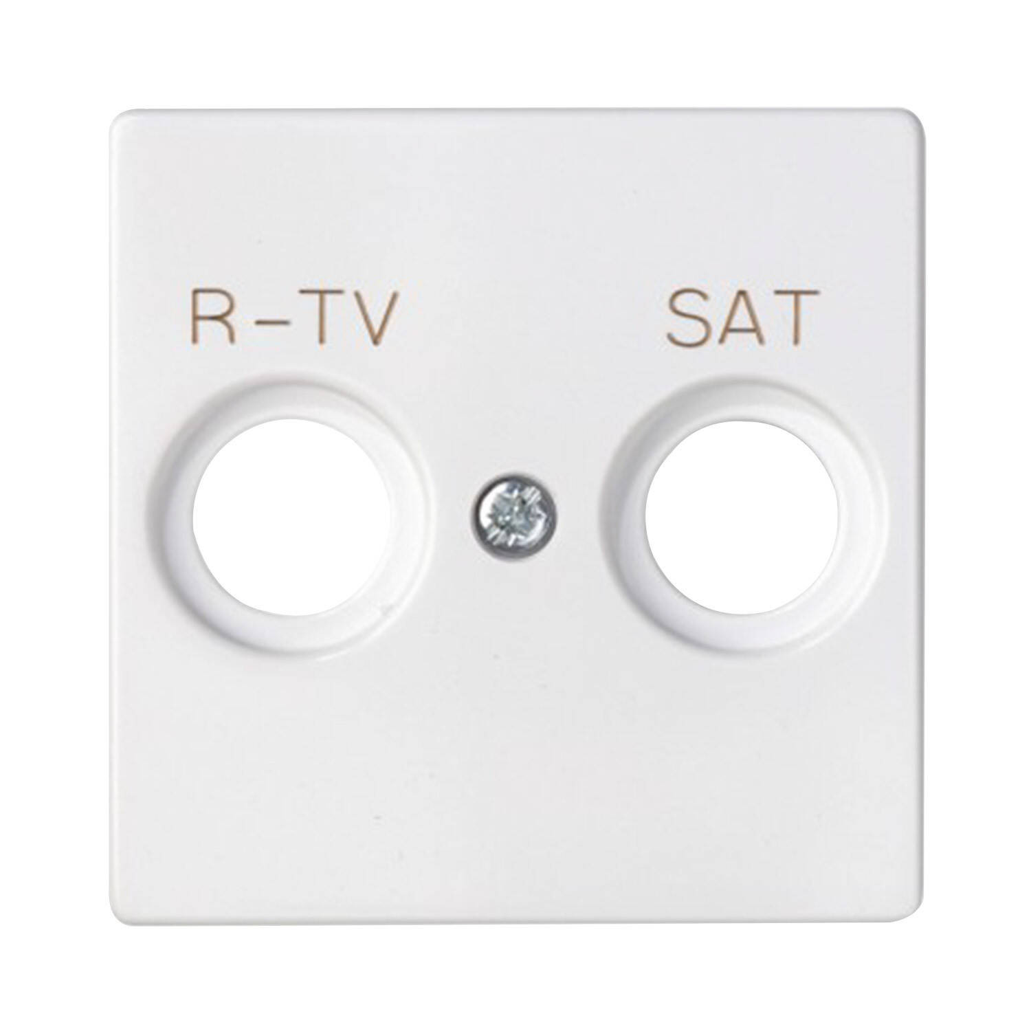 Plaque pour Prise TV + SAT SIMON 82 82097 Blanc