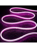 Gaine Néon LED 48V DC 120 LED/m Rose IP65 sur Mesure Coupe tous les 5 cm