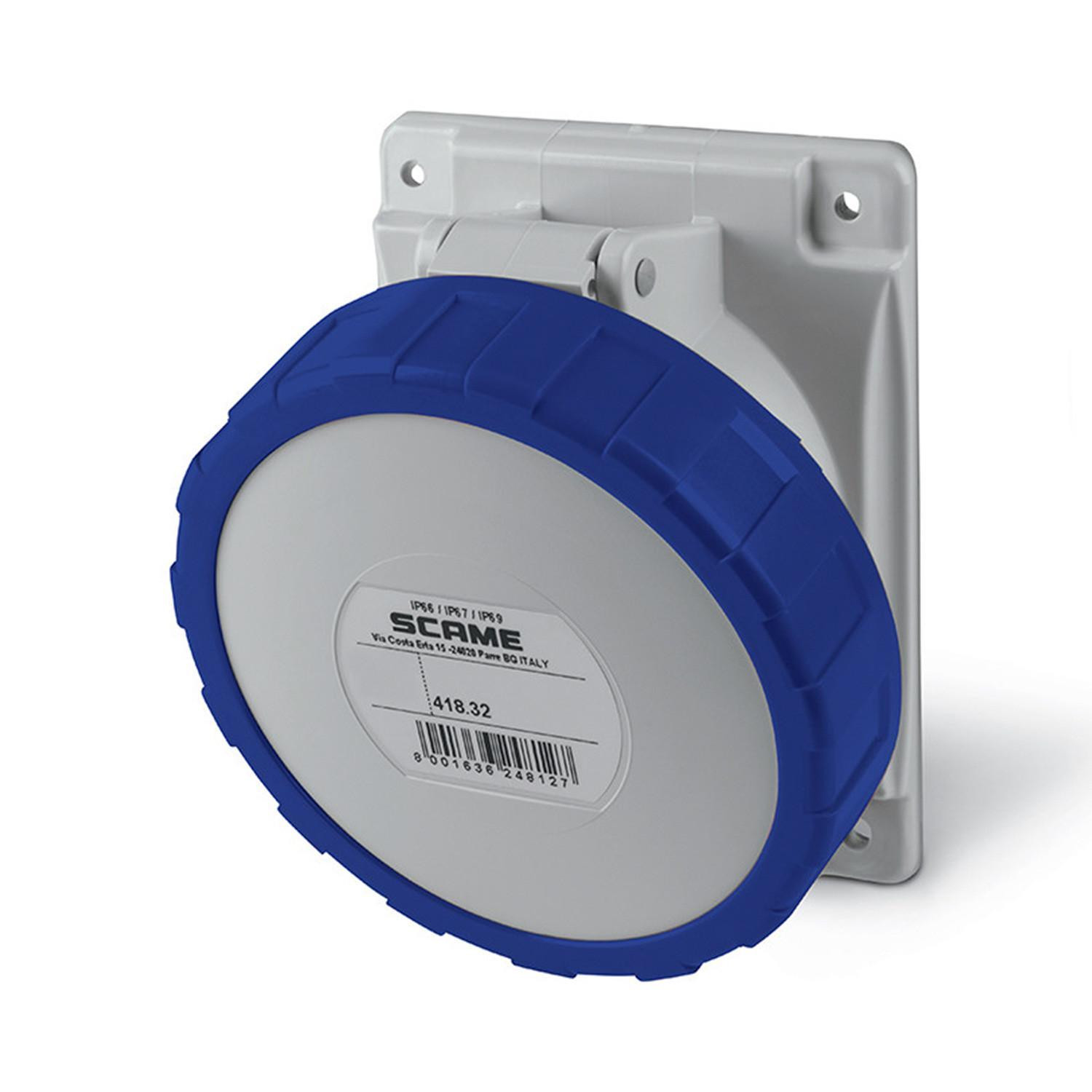 Prise Industrielle sur Tableau Étanche 32A IP67 Optima SCAME 2P + TT