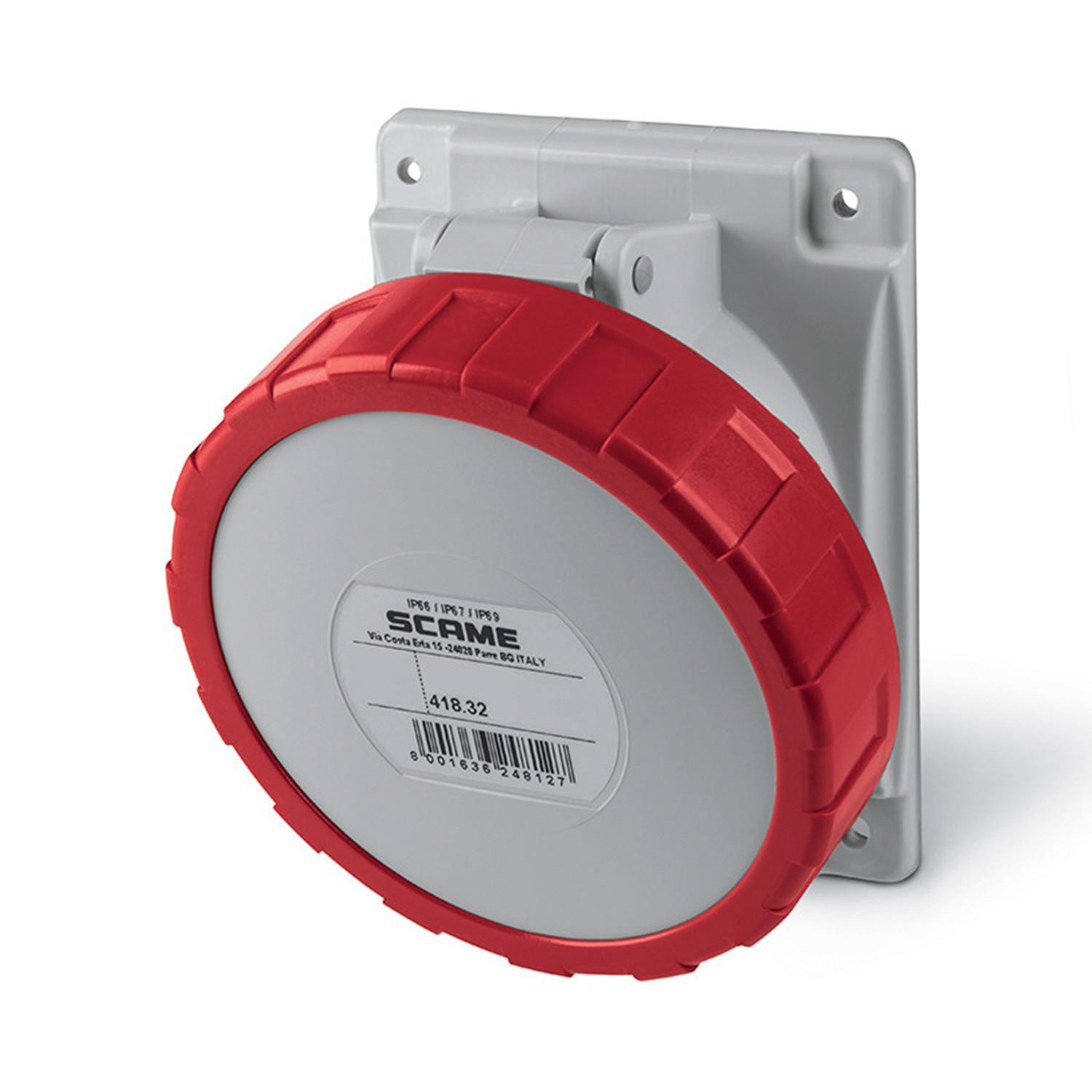 Prise Industrielle sur Tableau Étanche 32A IP67 Optima SCAME 3P + N + TT
