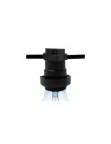 Guirlande Extérieure IP44 Câble Électrique Plat avec Douilles E27 sur Mesure Noire