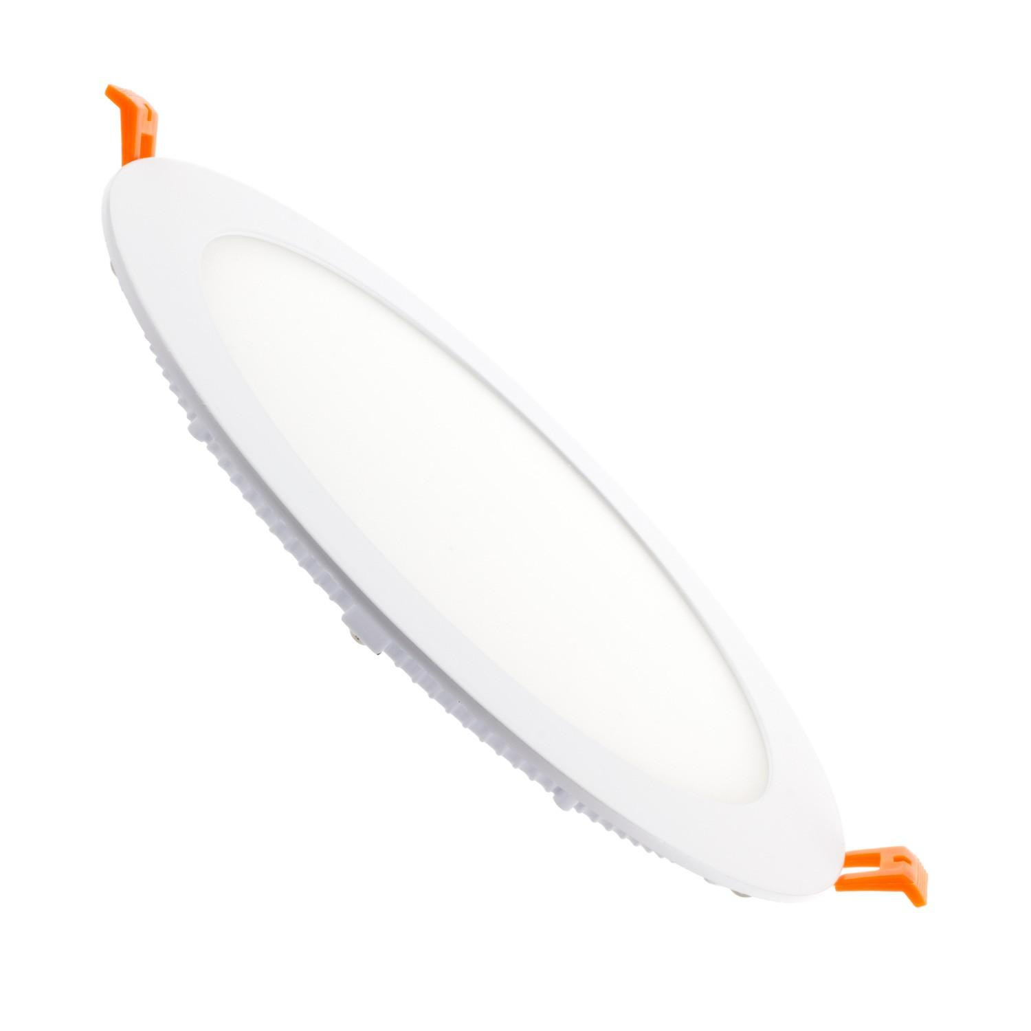 Dalle LED 18W Ronde Extra-Plate Coupe Ø 205mm Blanc froid 6000K