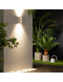 Applique Murale Extérieure Éclairage Double Face Gala Blanche