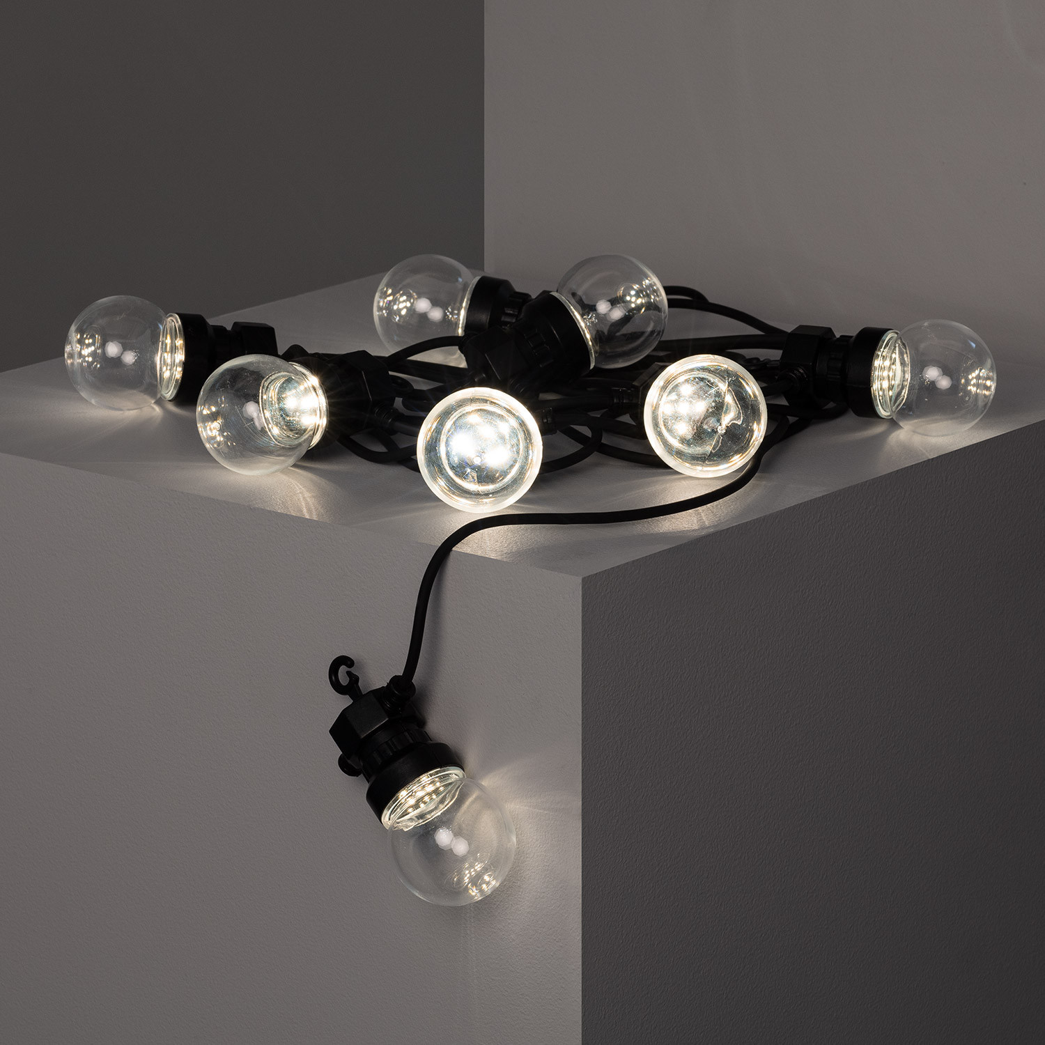 Guirlande Solaire Extérieure d'Ampoule LED Kepler 7m Transparent