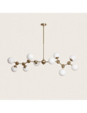 Plafonnier Métal et Verre Moonlight Brass Large 10 Spots