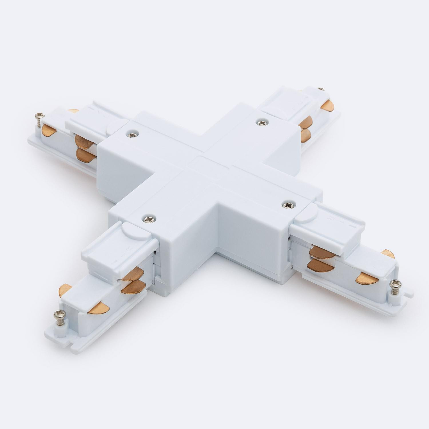 Connecteur Type X pour Rail Triphasé DALI Blanc
