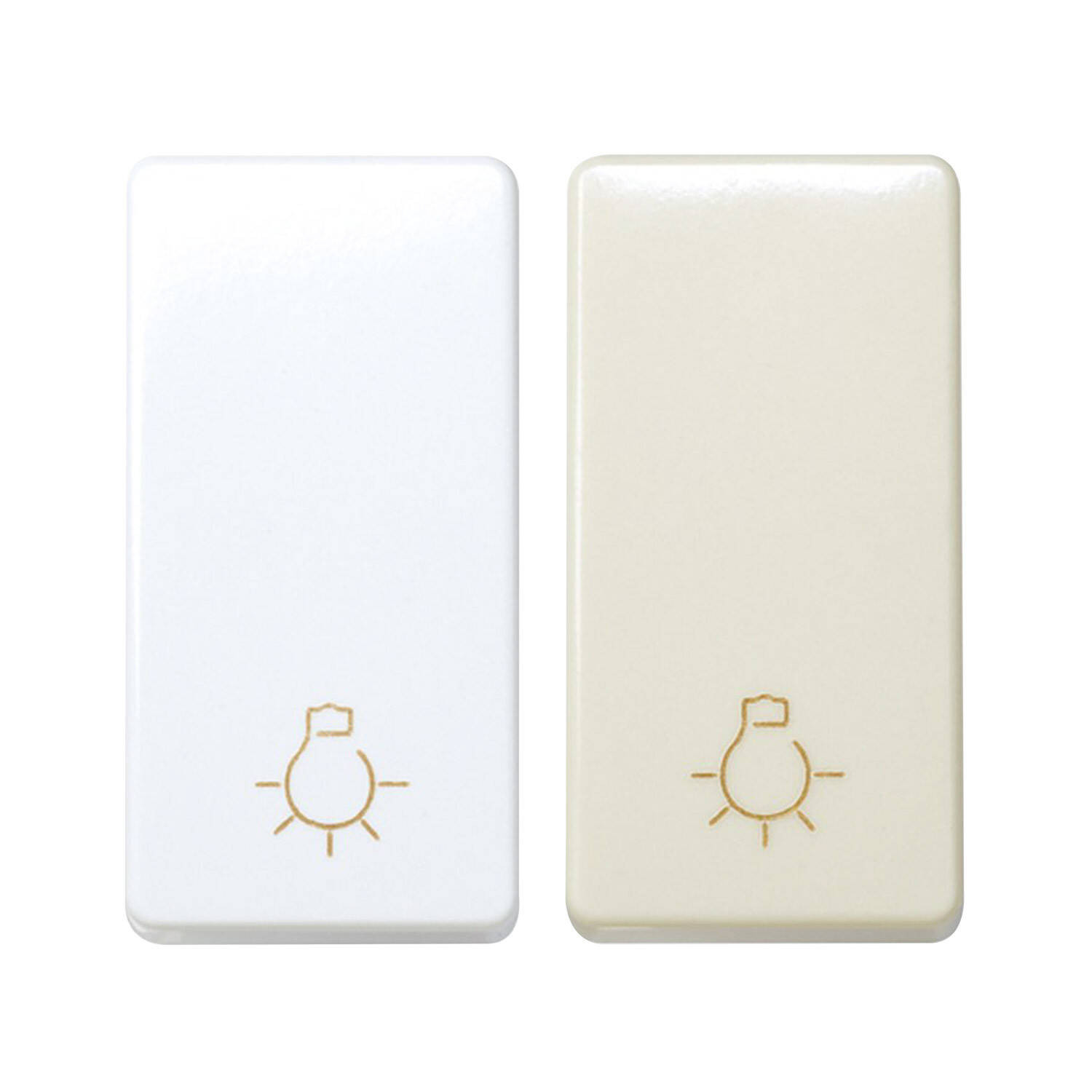 Bouton-Poussoir Simple Étroit avec Voyant SIMON 27 Play 27151 Blanc