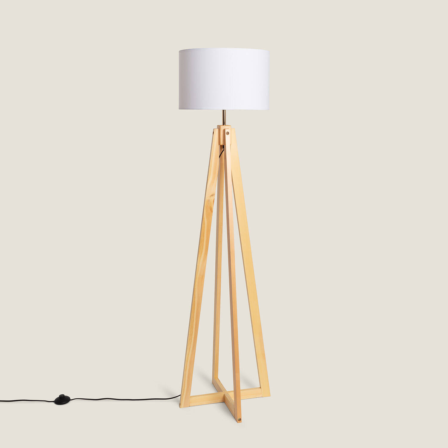 Lampadaire Bois Korsade Blanc