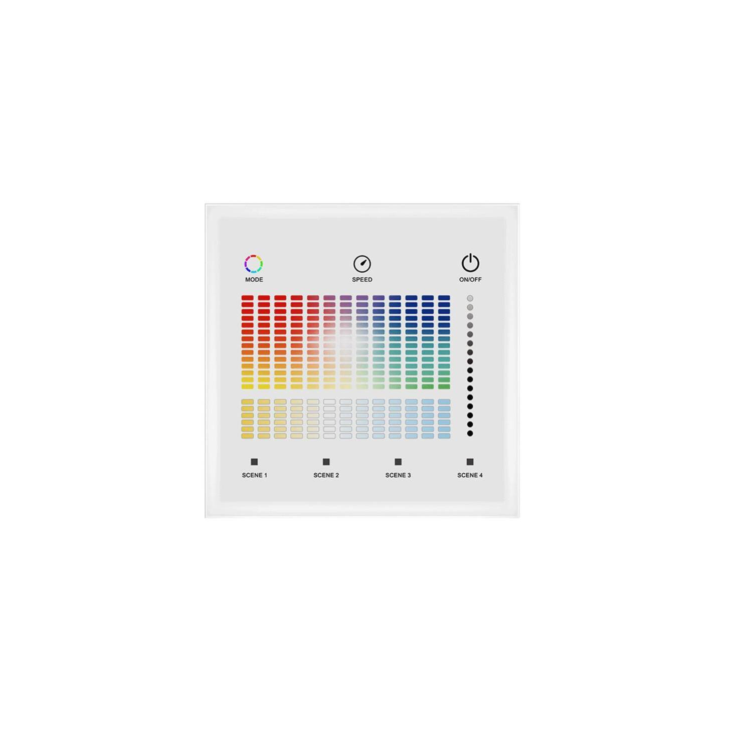 Télécommande Variateur Murale Tactile LED RGBWW DALI Master Blanc