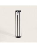 Balise Extérieure sur Pied Solaire LED 60cm Aluminium avec Détecteur de Mouvement Devah