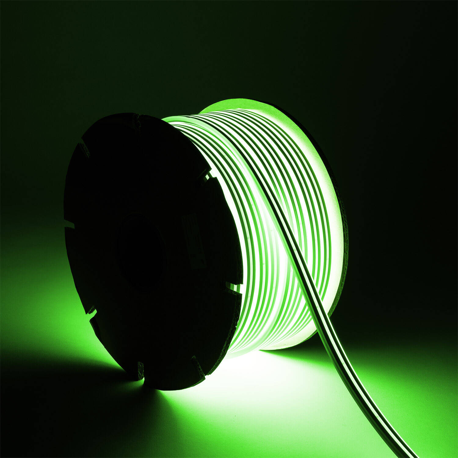 Bobine Gaine Néon LED 24V DC NFLEX6 FreeCut 50 Mètres IP65 Vert