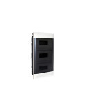 Boîte d'Encastrement Practibox S pour Cloisons Conventionnelles Porte Transparente 3x12 Modules LEGRAND 135053