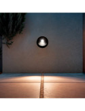 Balise Extérieure Murale LED Encastrable 3W Ronde Coney Grise