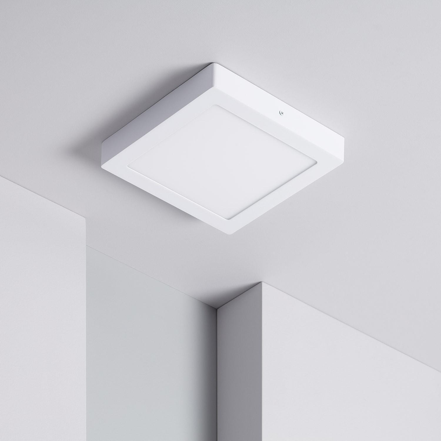 Plafonnier LED Carré 18W 225x225mm Blanc froid 5000K