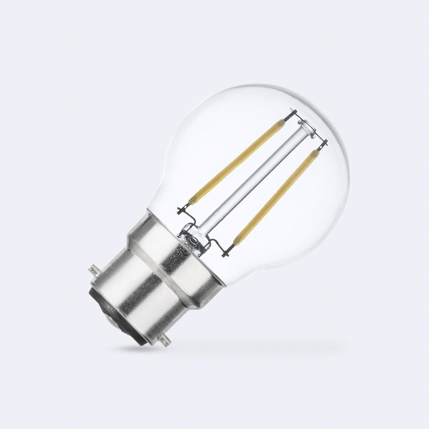 Ampoule Filament LED B22 2W G45 200lm No Flicker Blanc chaud 3000K