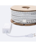 Bobine de Ruban LED RGB 220V AC SMD5050 Silicone FLEX 50m 60 LED/m IP67 Largeur 12mm Coupe tous les 100 cm