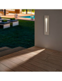 Balise LED Extérieure 3W Encastrable au Mur Rectangulaire Linéaire Wabi Blanche