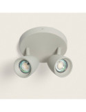 Plafonnier Rond Orientable Aluminium 2 Spots Adrien