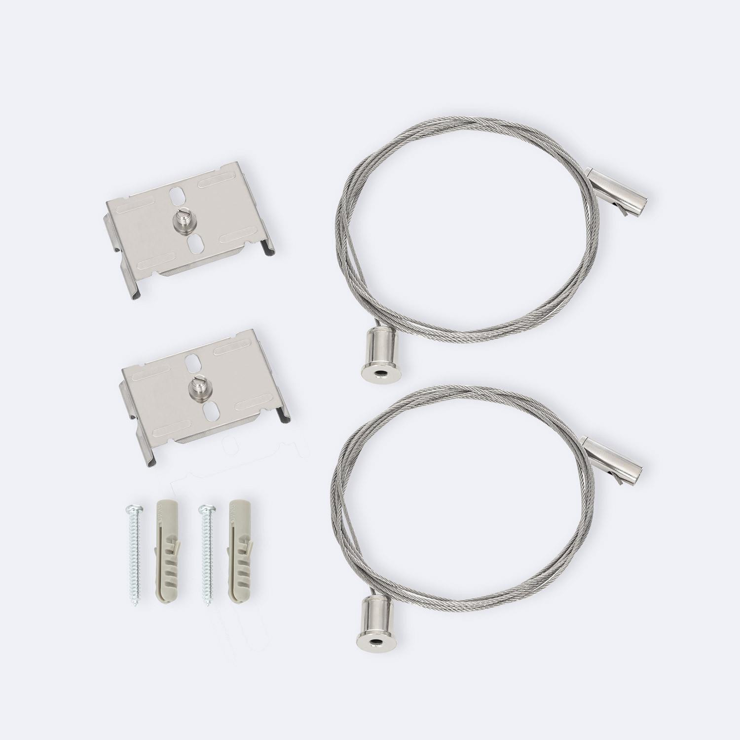 Kit de Suspension pour Barre Linéaire LED Trunking Easy Line de LEDNIX Argent