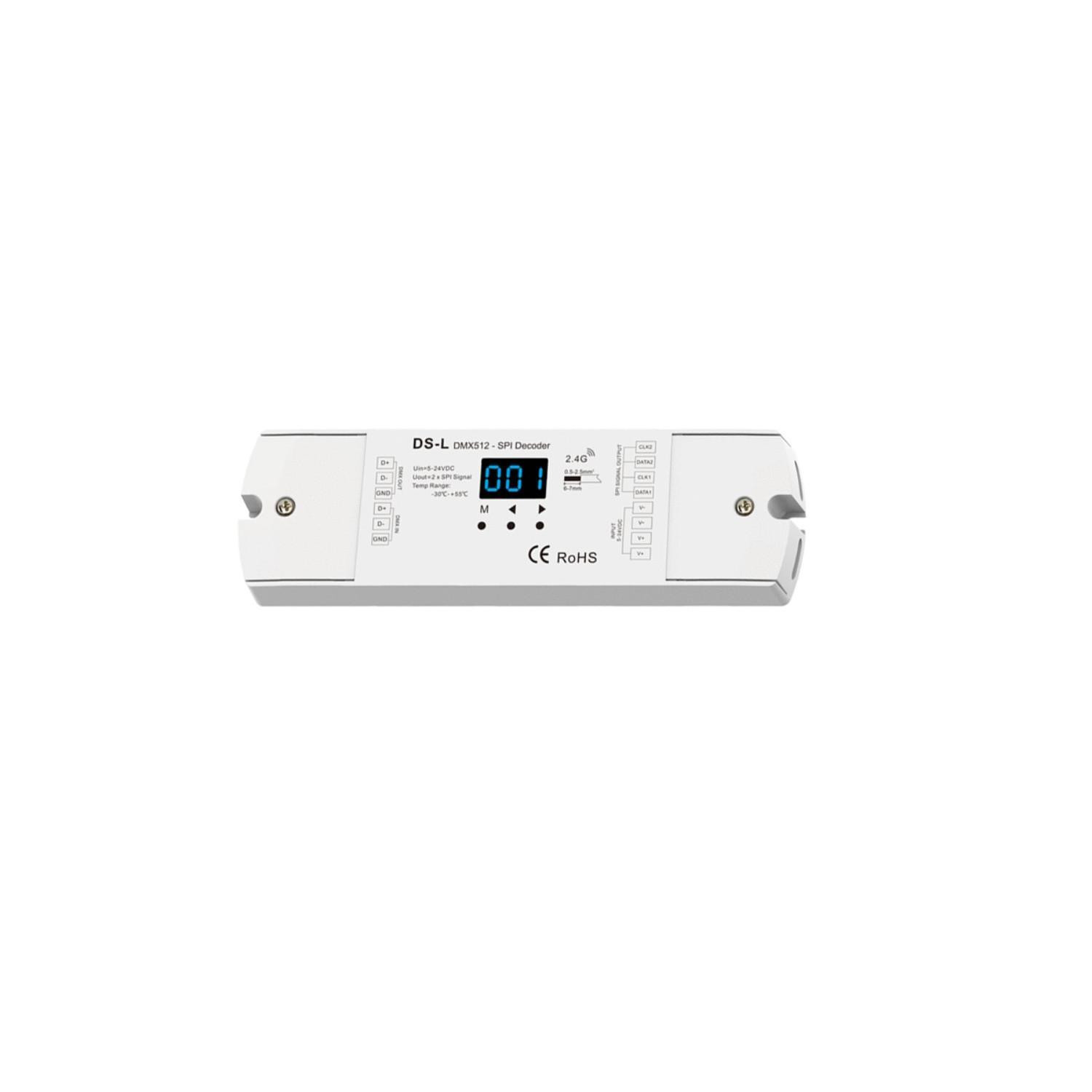 Contrôleur Digital SPI par DMX512 & RDM avec RF 5-24V DC RGBW
