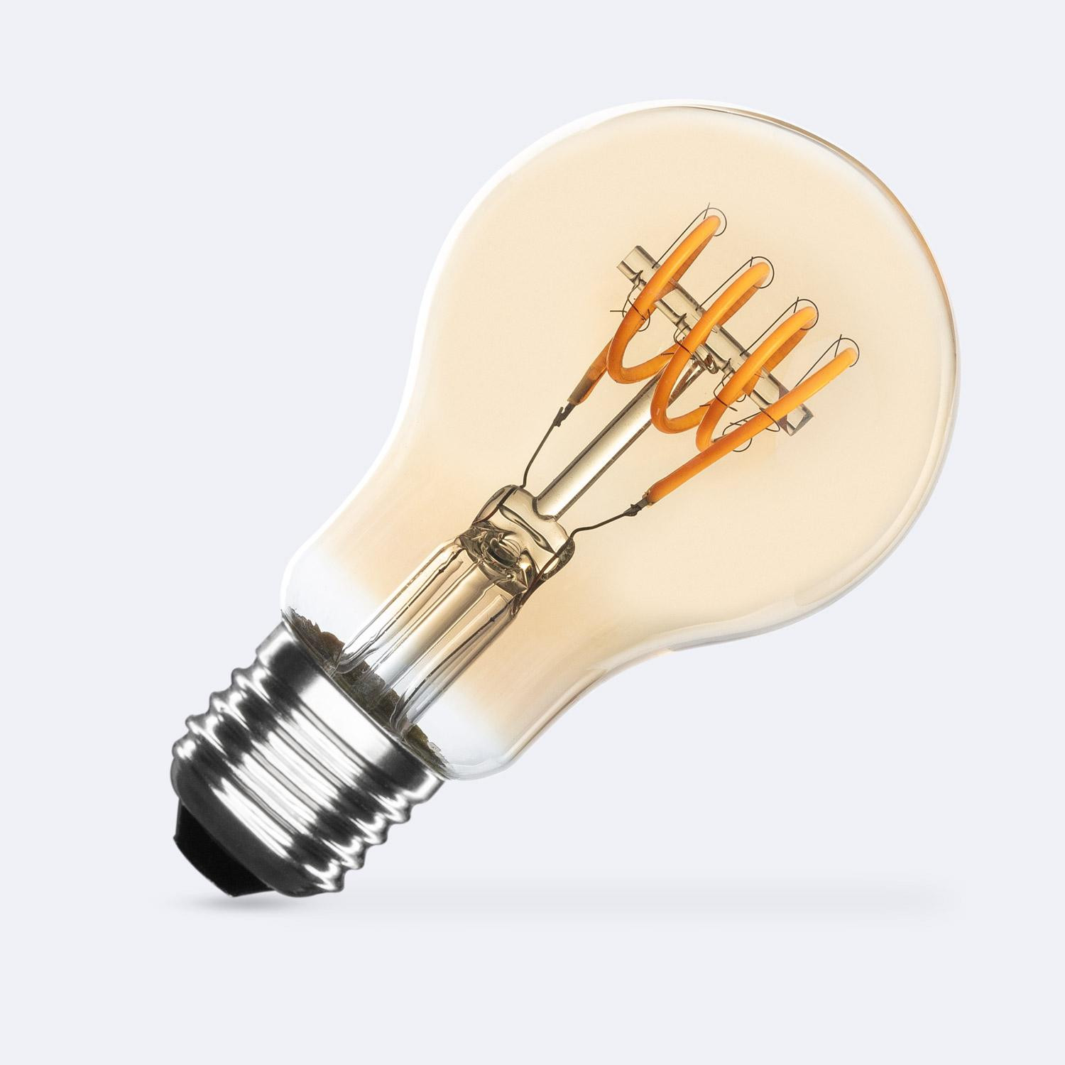 Ampoule à Filament LED E27 4W 250lm A60 avec Detecteur Crépusculaire No Flicker Blanc chaud 2200K