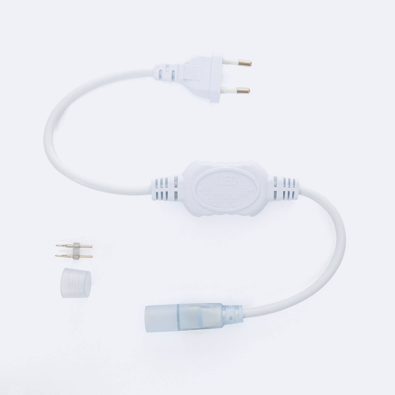 Câble Rectificateur pour ruban Néon LED Dimmable 220V SFLEX8 Blanc