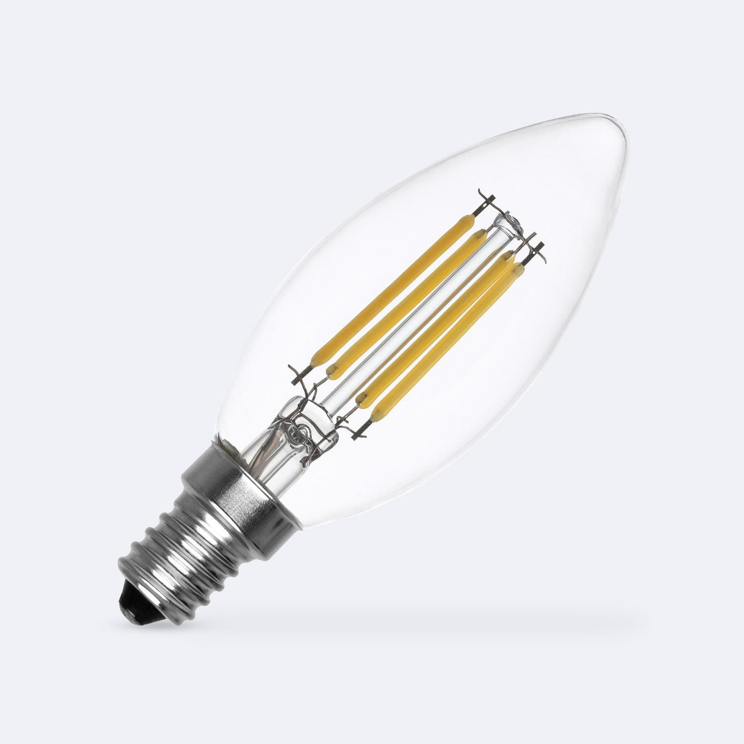 Ampoule LED Filament E14 4W 470lm C35 Bougie No Flicker Blanc neutre 4000K