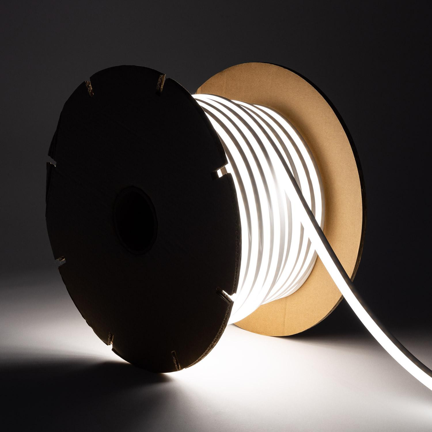 Bobine Ruban Néon LED Dimmable 220V SFLEX8 50 Mètres IP65 Coupe à chaque 100cm Blanc froid