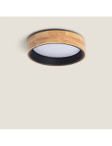 Plafonnier LED Rond Bois 15W CCT Sélectionnable Dari Ø370 mm