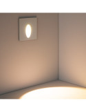 Aplique LED 3W Cuadrado de Aluminio Oval Wabi Blanco